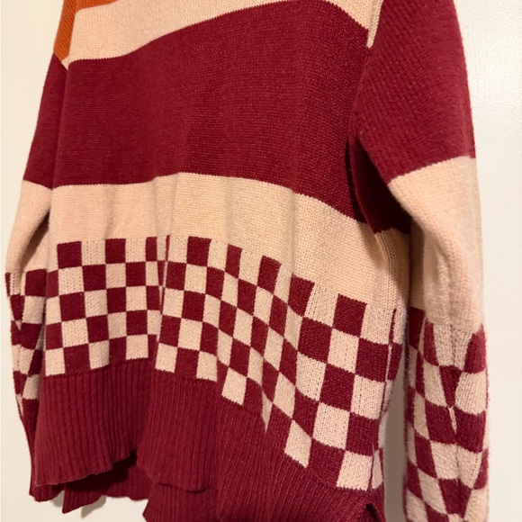 Colorblock Checkerboard Sweater - Picture 4 of 5